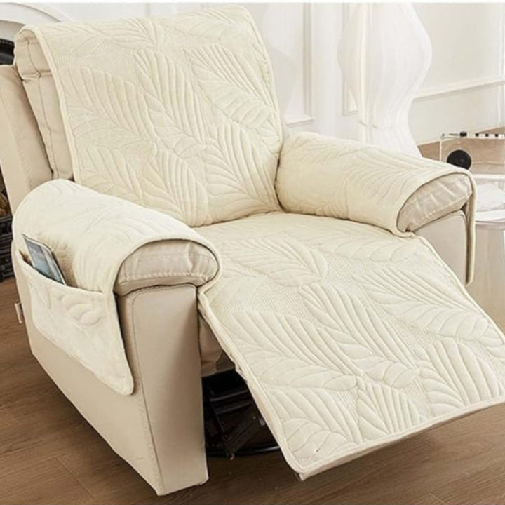 Sessel Schutzhusse – Blättermuster Überwurf für Relaxsessel