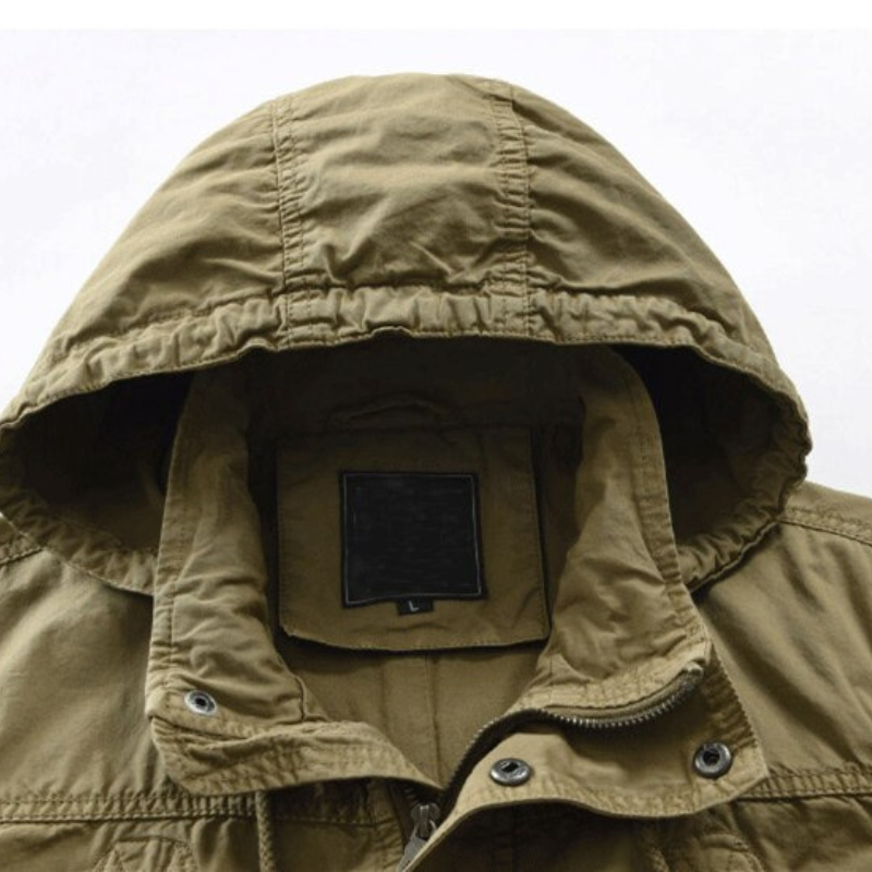 Herren Langjacke Im Feldstil Mit Kapuze