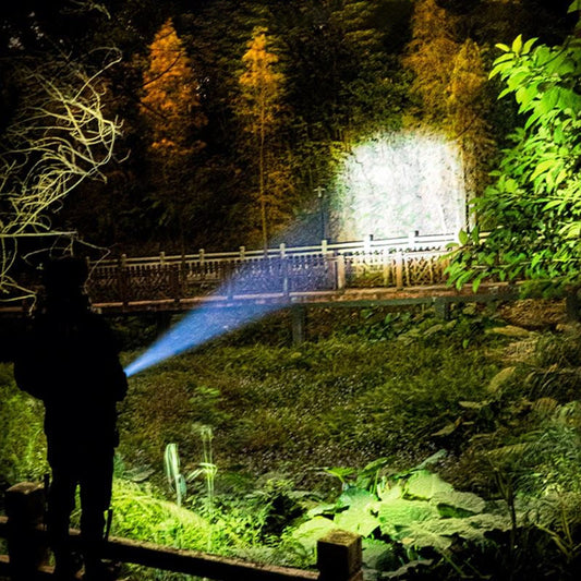 Wasserdichte LED-Taschenlampe mit Zoom und 3 Lichtmodi