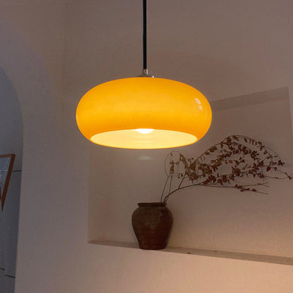 Moderne Pendelleuchte aus Glas in Brotform – Dimmbarer LED Kronleuchter für Esszimmer & Wohnzimmer