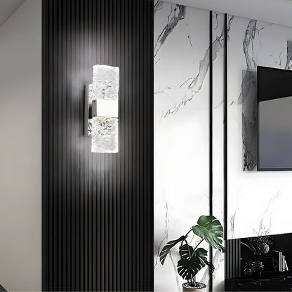 Luxuriöse elegante LED-Wandleuchte mit Kristalloptik für Wohnzimmer