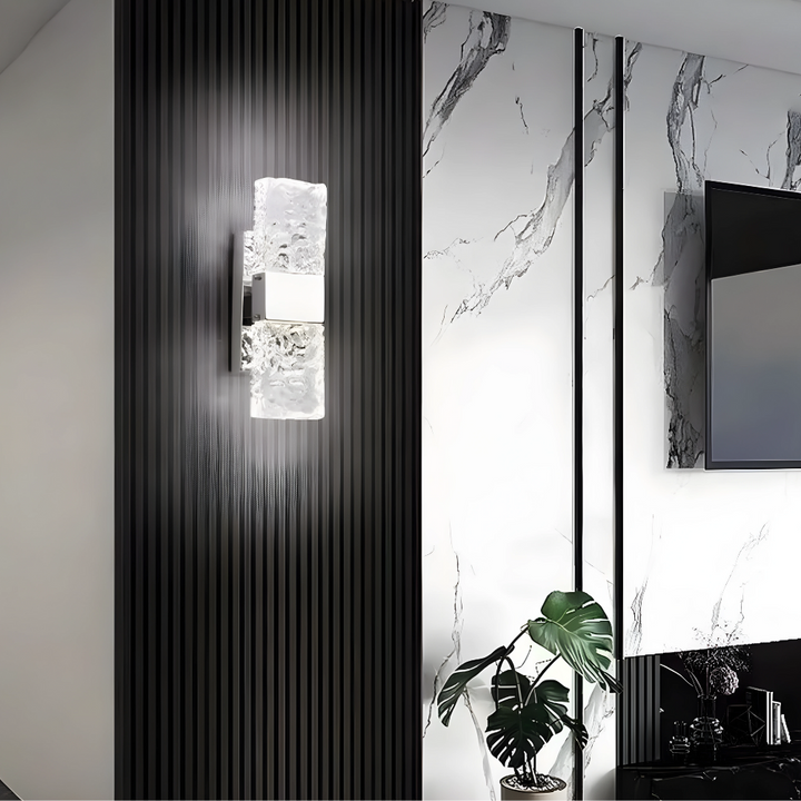 Luxuriöse elegante LED-Wandleuchte mit Kristalloptik für Wohnzimmer
