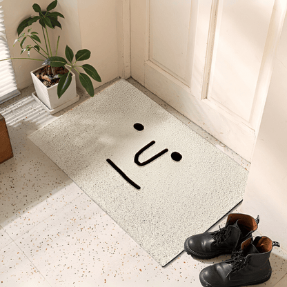Niedliche Smiley Fußmatte – Rutschfest & Wasserabsorbierend für den Eingangsbereich