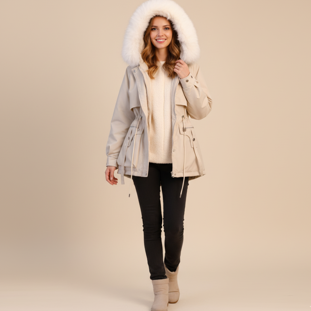 Damen Winterparka Mit Kapuze