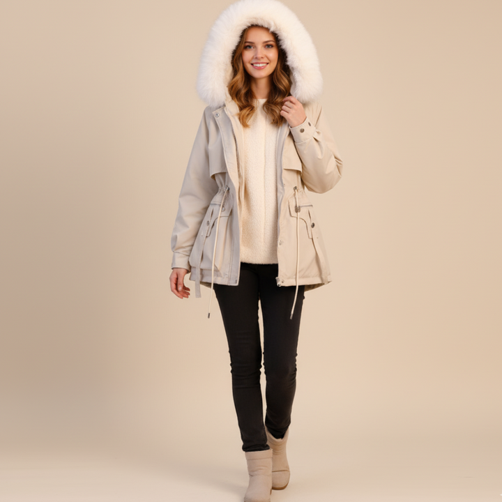 Damen Winterparka Mit Kapuze