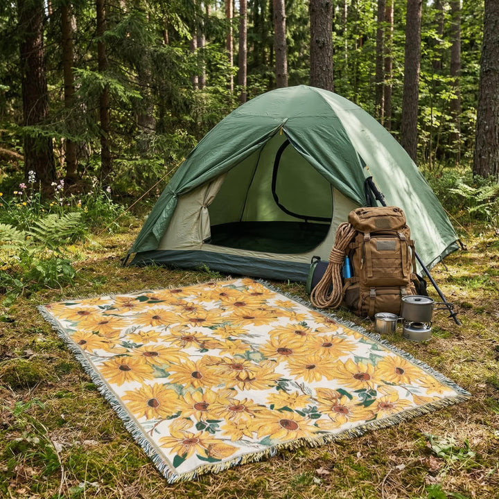Picknickdecke Wasserdicht Leichtes Blumendesign 180x230cm