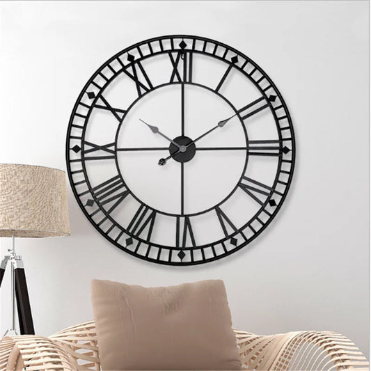 Moderne Übergroße Schwarze Wanduhr – Zeitlose Eleganz für Ihr Zuhause