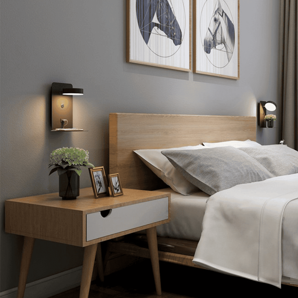 Stimmungsvolle moderne LED-Nachttischlampe für Schlafzimmer
