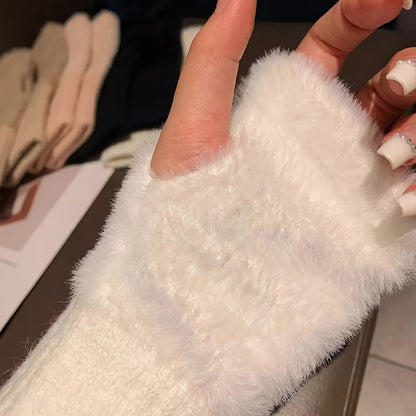 Fingerlose Winterhandschuhe Damen