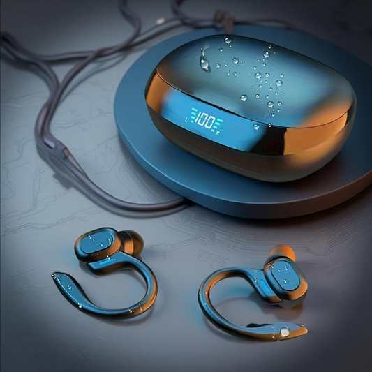 Kabellose Bluetooth-Ohrhörer mit Touch-Steuerung – Sport-Kopfhörer mit IPX7 & Ladeetui