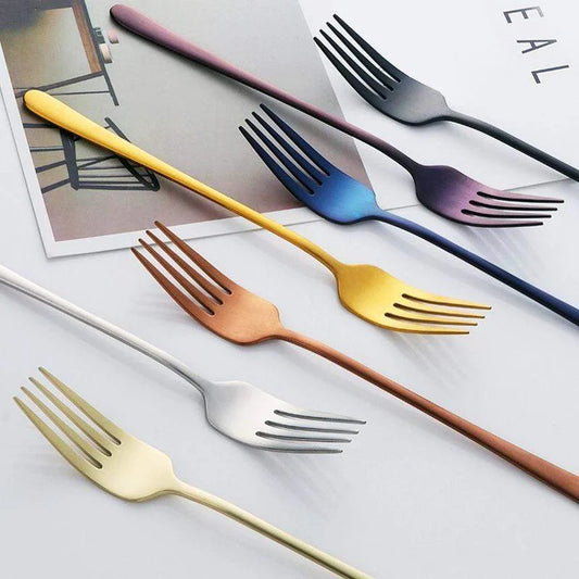 Modernes Edelstahl-Gabelset mit Spiegel-Finish – 7 bis 12-teilig