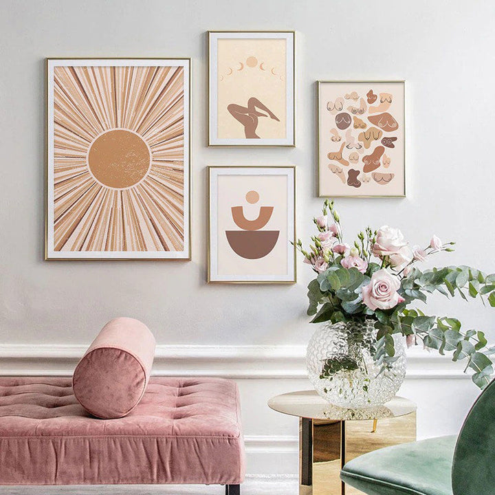Leinwand-Wandkunst Boho Abstraktes Design