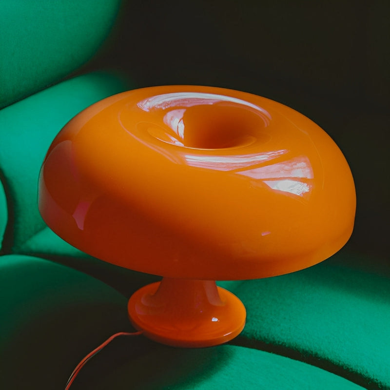 Pilz Tischlampe – Retro LED Lampe dimmbar mit USB & drei Farbmodi