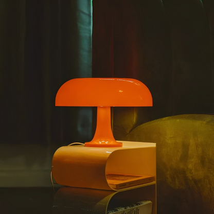 Pilz Tischlampe – Retro LED Lampe dimmbar mit USB & drei Farbmodi