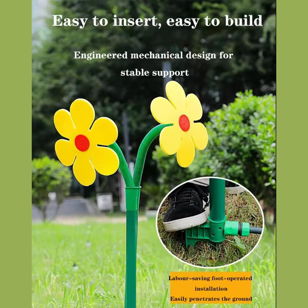 Blumenförmiger dekorativer Gartensprenger