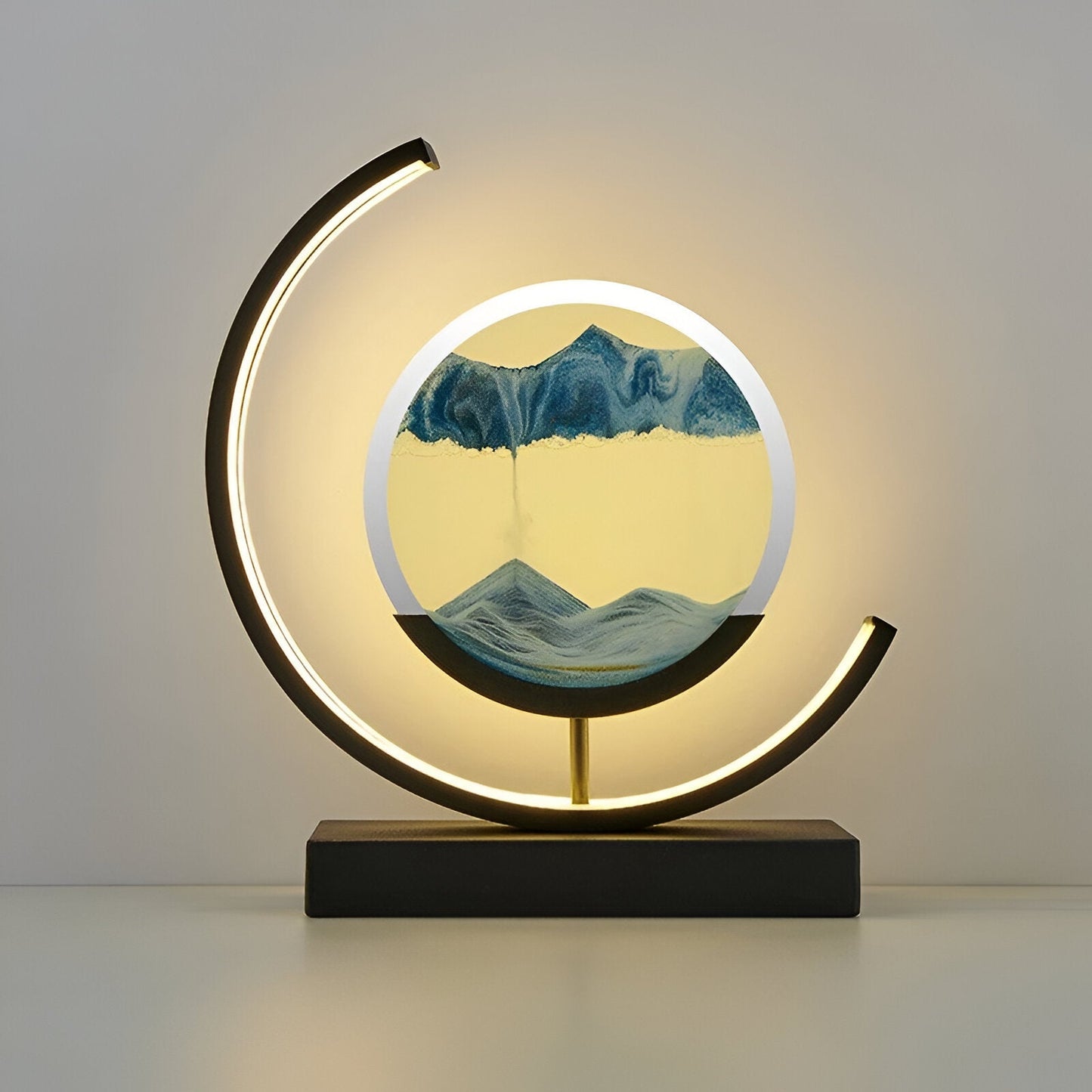 Dimmbare LED-Tischlampe mit faszinierendem Sandspiel und Fernbedienung