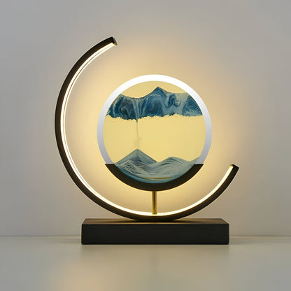 Dimmbare LED-Tischlampe mit faszinierendem Sandspiel und Fernbedienung