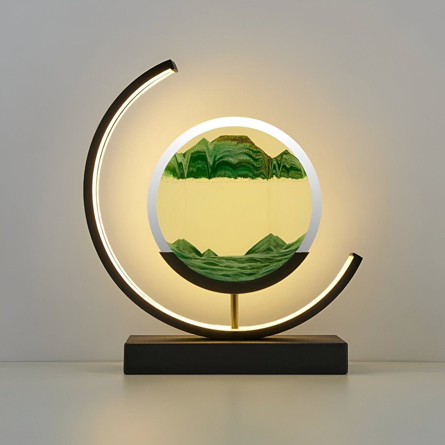 Dimmbare LED-Tischlampe mit faszinierendem Sandspiel und Fernbedienung
