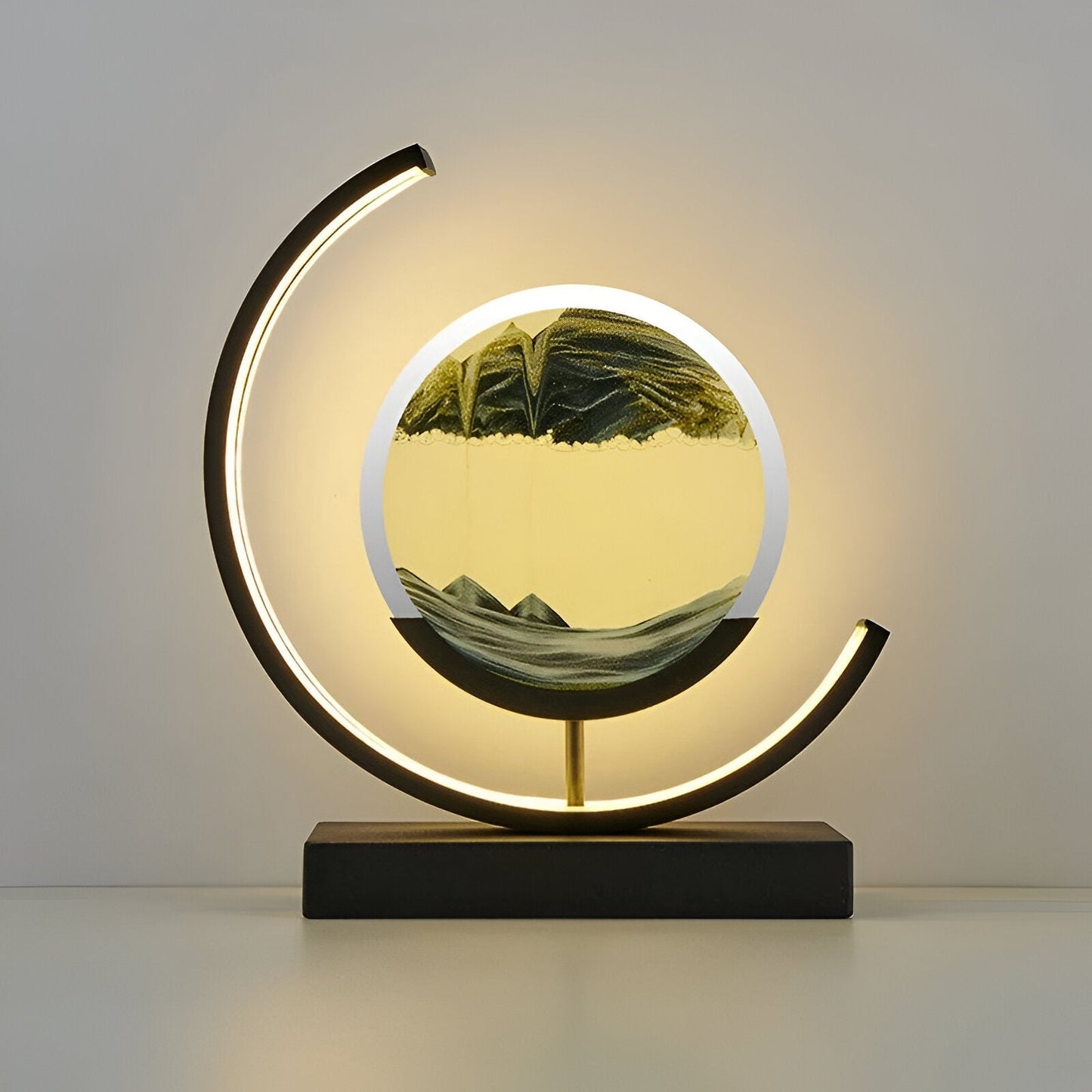 Dimmbare LED-Tischlampe mit faszinierendem Sandspiel und Fernbedienung