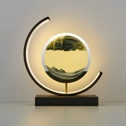 Dimmbare LED-Tischlampe mit faszinierendem Sandspiel und Fernbedienung