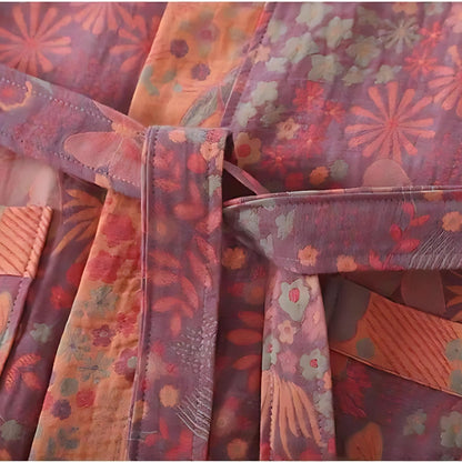 Weicher bedruckter Bademantel mit Retro-Muster