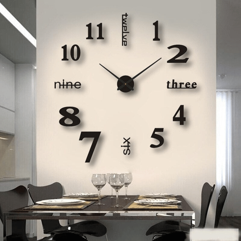 Anpassbare Moderne Wanduhr - Personalisierter Zeit Stil