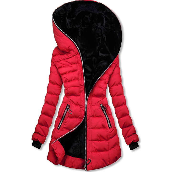 Damen Winterjacke Mit Kapuze Im Modernen Design