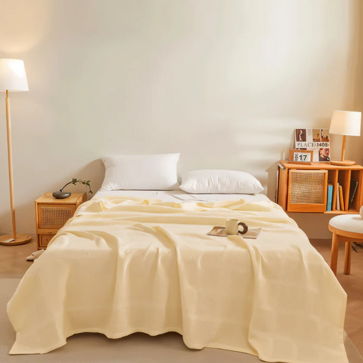 Wohndecke Mit Waffelstruktur Aus Baumwolle