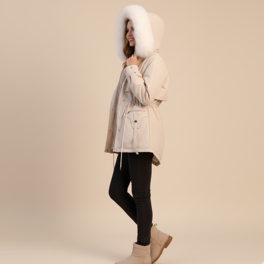 Damen Winterparka Mit Kapuze