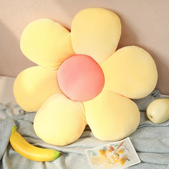 Dekokissen Samt Blumenform 40 Cm