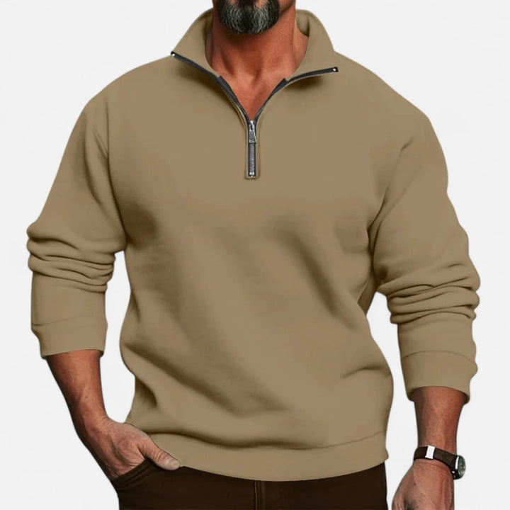 Herren Halbzip Pullover Mit Stehkragen