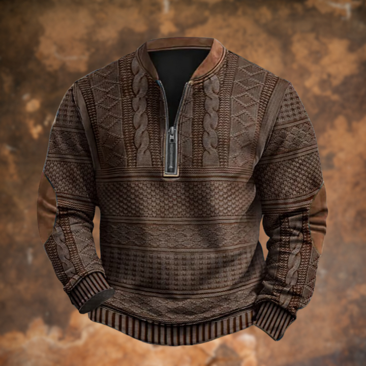 Herren Pullover Mit Reißverschluss Und Klassischem Schnitt