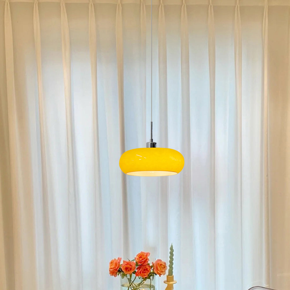 Moderne Pendelleuchte aus Glas in Brotform – Dimmbarer LED Kronleuchter für Esszimmer & Wohnzimmer