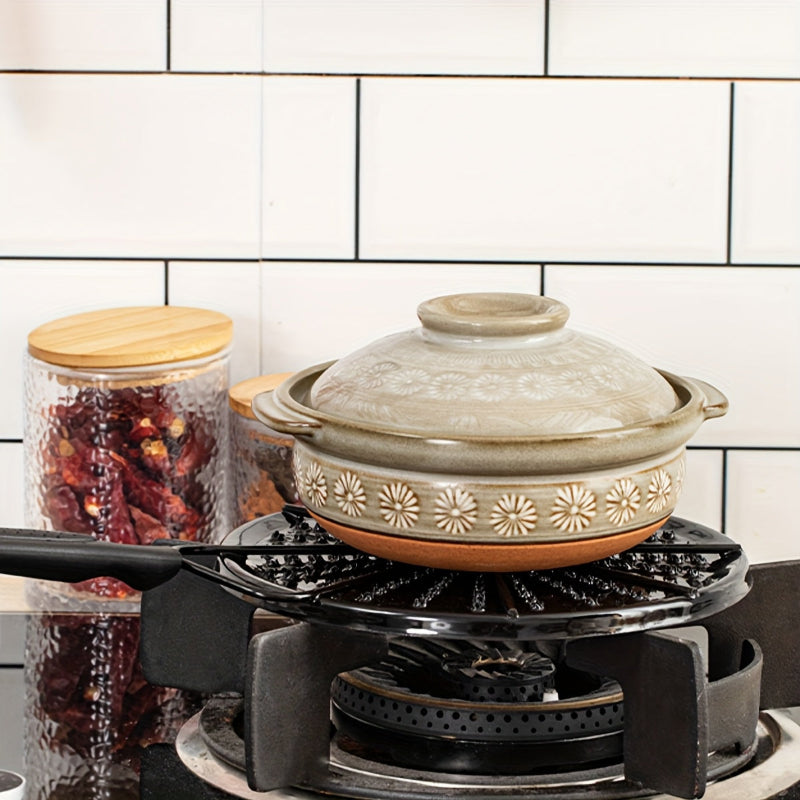 Schwarzes Gusseisen Wärmeverteilerpad für gleichmäßiges Kochen auf Gasherd