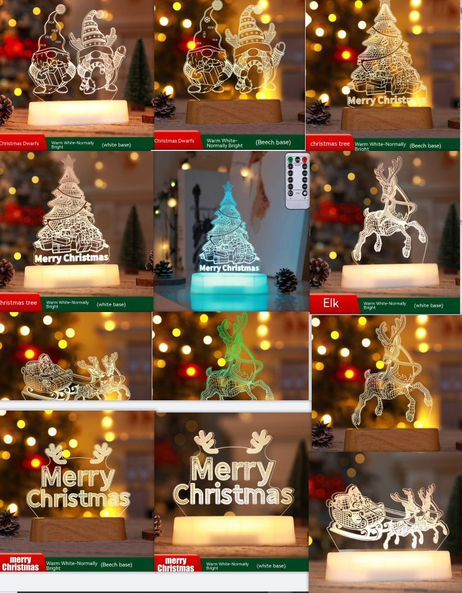 3D Acryl LED Dekolampe Als Nachtlicht