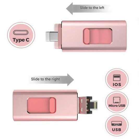 4-in-1 USB-C Lightning-Flash-Laufwerk für Laptop und Tablet