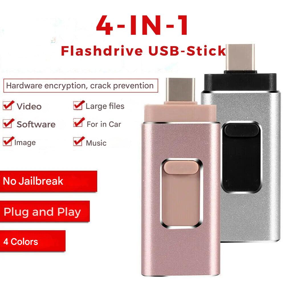 4-in-1 USB-C Lightning-Flash-Laufwerk für Laptop und Tablet