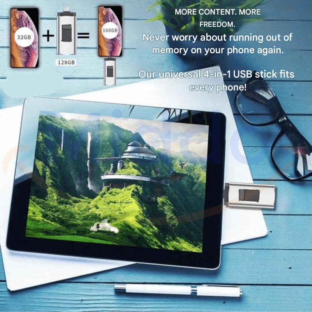 4-in-1 USB-C Lightning-Flash-Laufwerk für Laptop und Tablet