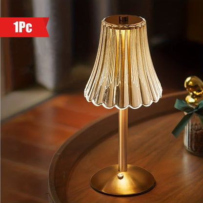 Kristall-Tischlampe mit LED und Touch-Bedienung