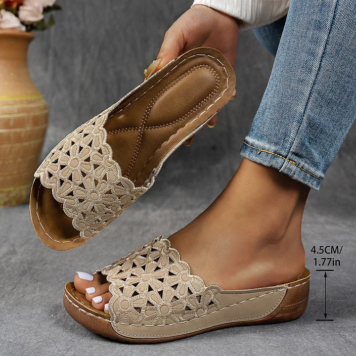 Stylish Fishnet Strap Sandals for Women