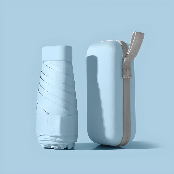 Kompakter Reise-Regenschirm mit wasserfester Hülle – windfest & ultraleicht