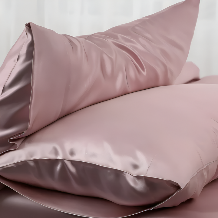 Seidiges Kopfkissenbezug Weiche Einfarbige Farbe