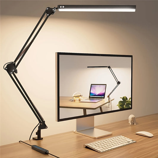 LED Klemmlampe mit Dimmer – USB-Licht mit 3-Farbwelten und 10-Stufen-Helligkeit