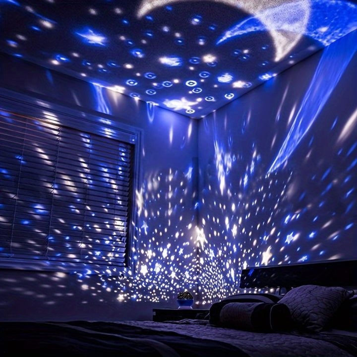 360° Sternenhimmel Projektor mit 12 Farbmodi – LED Galaxy Nachtlicht