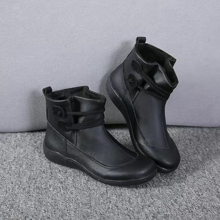 Damen Stiefel Mit Reißverschluss Und Wetterfestem Design