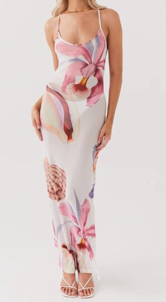 Women's Floral Maxi Dress Summer Sleeveless Beach Dress