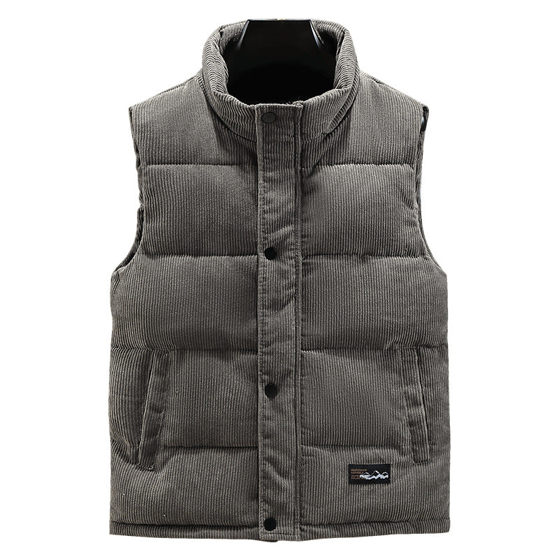 Herren Cord-Bodywarmer Mit Taschen