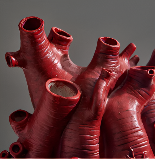Dekorative Keramikvase mit Herzdesign