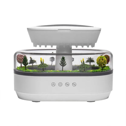 Wasserfall Diffuser – Aromatherapie Luftbefeuchter Mit LED & Regen-Effekt