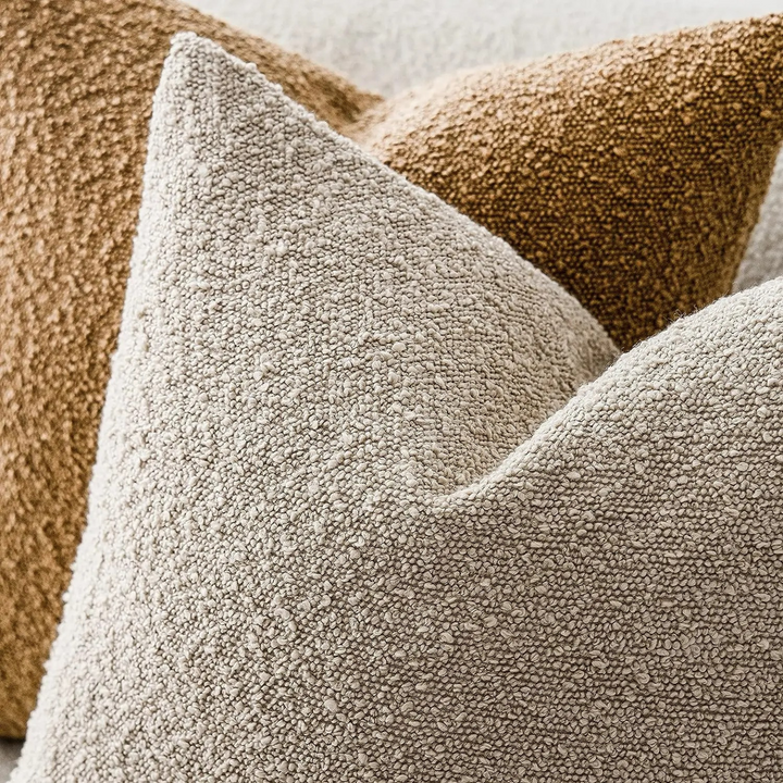 Dekorativer Bouclé-Kissenbezug aus Polyester für Sofa oder Bett